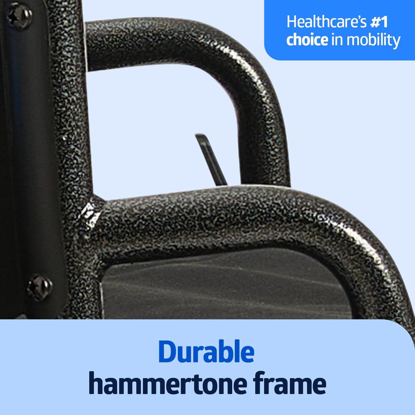 Medline Wheelchair, Desk-Length Arms and Swing-Away Leg Rests, 18" x 16" Seat (W x D)