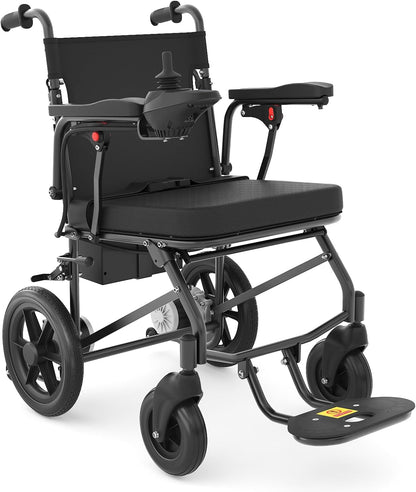 Lightweight Electric Wheelchair for Adults,Motorized Wheelchair Power Portable Wheelchair,500W Motor Airline Approved Black